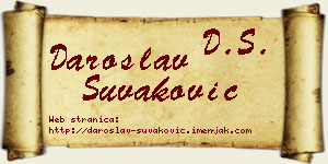 Daroslav Šuvaković vizit kartica